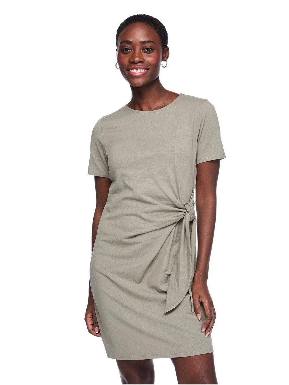 George Women's Side Tie Dress in Olive